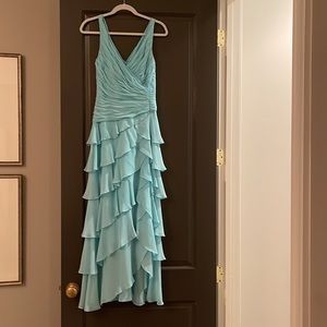 Tadashi Collection Tiered Ruffle Gown Size 4